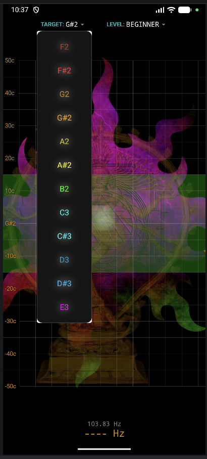 Saraswati Pitch Tracker Screenshot